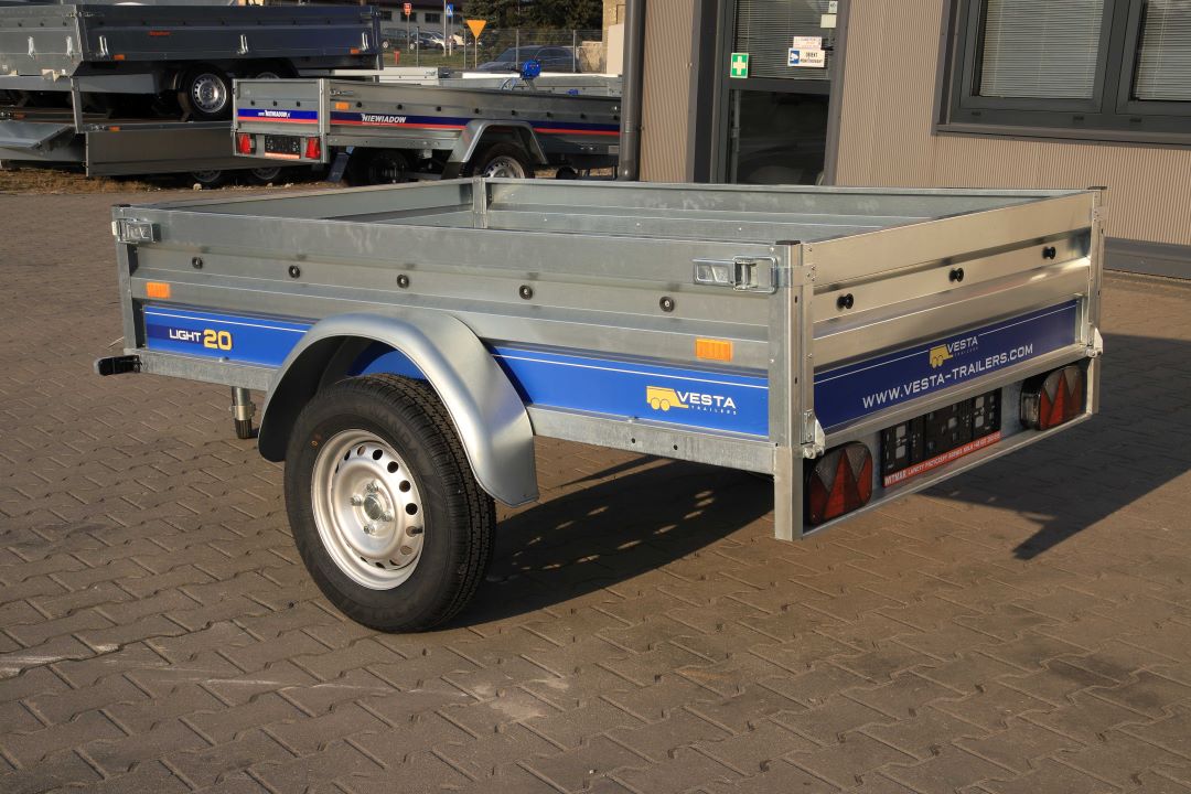 Vesta LIGHT 20 - light single-axle trailer, 202x131 cm, GVW 750 kg - image 2