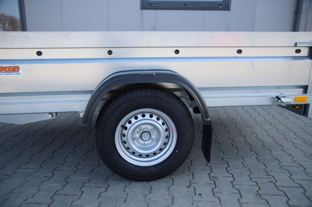 Neptun Pro N13-253 pro - heavy duty single-axle trailer, 253x129 cm, GVW 1300 kg - image 4