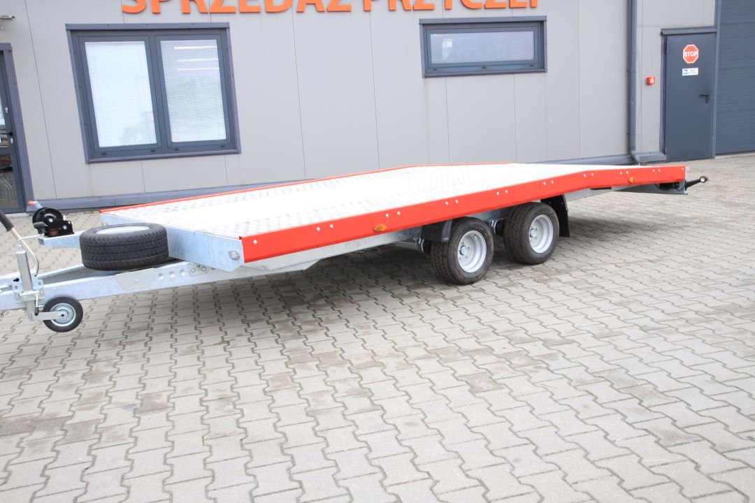 Niewiadów Jupiter NM 4.5 10C alu ryfel czerwona blenda - twin-axle car transporter, 450x195 cm, GVW 2700 kg - image 4
