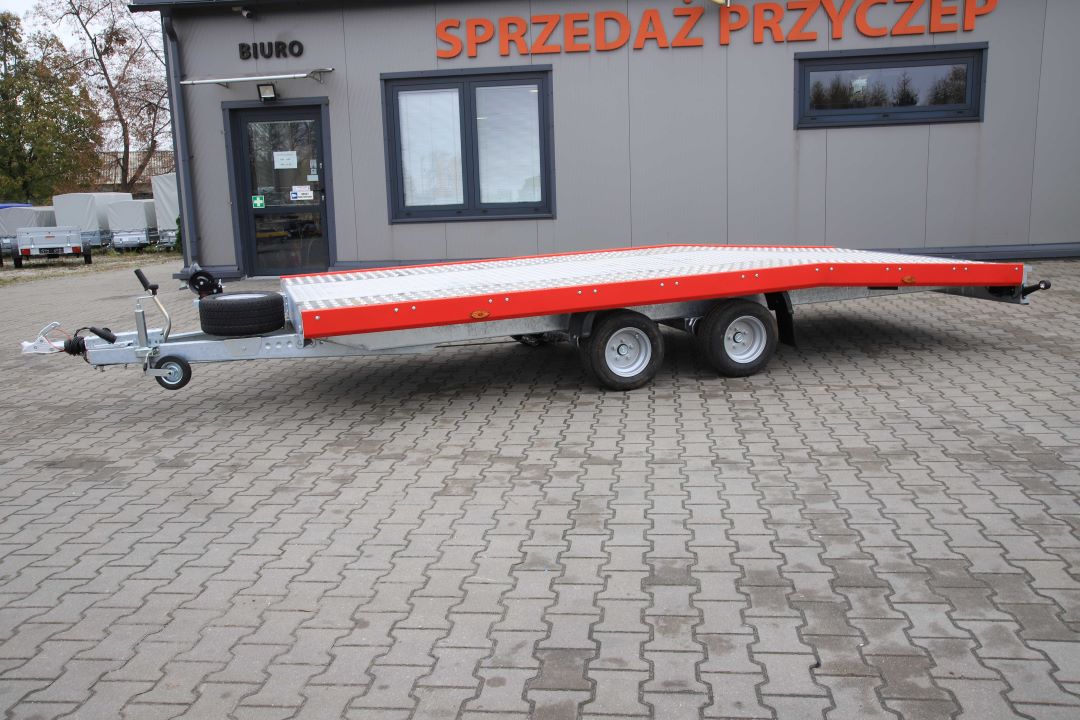 Niewiadów Jupiter NM 4.5 10C alu ryfel czerwona blenda - twin-axle car transporter, 450x195 cm, GVW 2700 kg - image 8