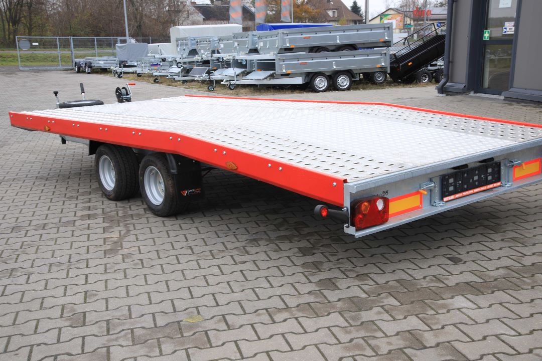 Niewiadów Jupiter NM 4.5 10C alu ryfel czerwona blenda - twin-axle car transporter, 450x195 cm, GVW 2700 kg - image 11