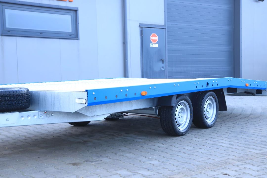 Niewiadów Jupiter NM 4.5 13C niebieska blenda - twin-axle car transporter, 450x195 cm, GVW 2700 kg - image 4