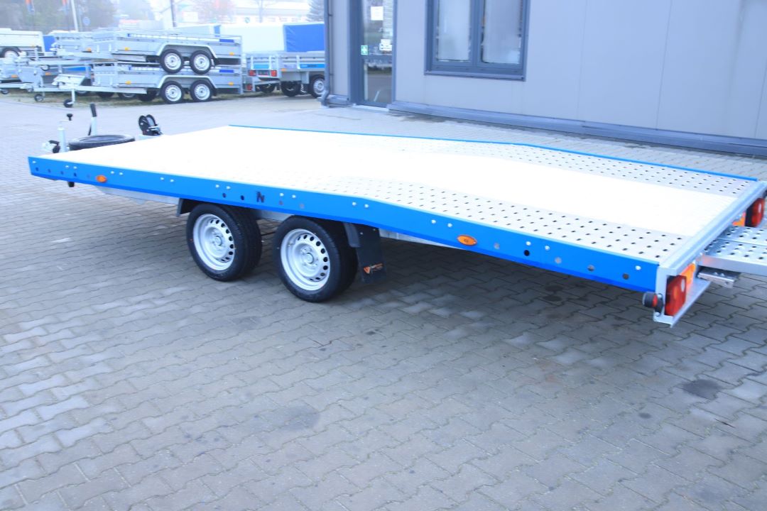 Niewiadów Jupiter NM 4.5 13C niebieska blenda - twin-axle car transporter, 450x195 cm, GVW 2700 kg - image 6
