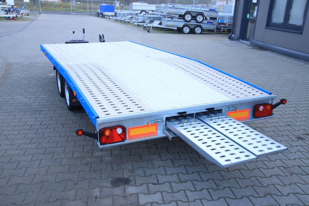 Niewiadów Jupiter NM 4.5 13C niebieska blenda - twin-axle car transporter, 450x195 cm, GVW 2700 kg - image 8