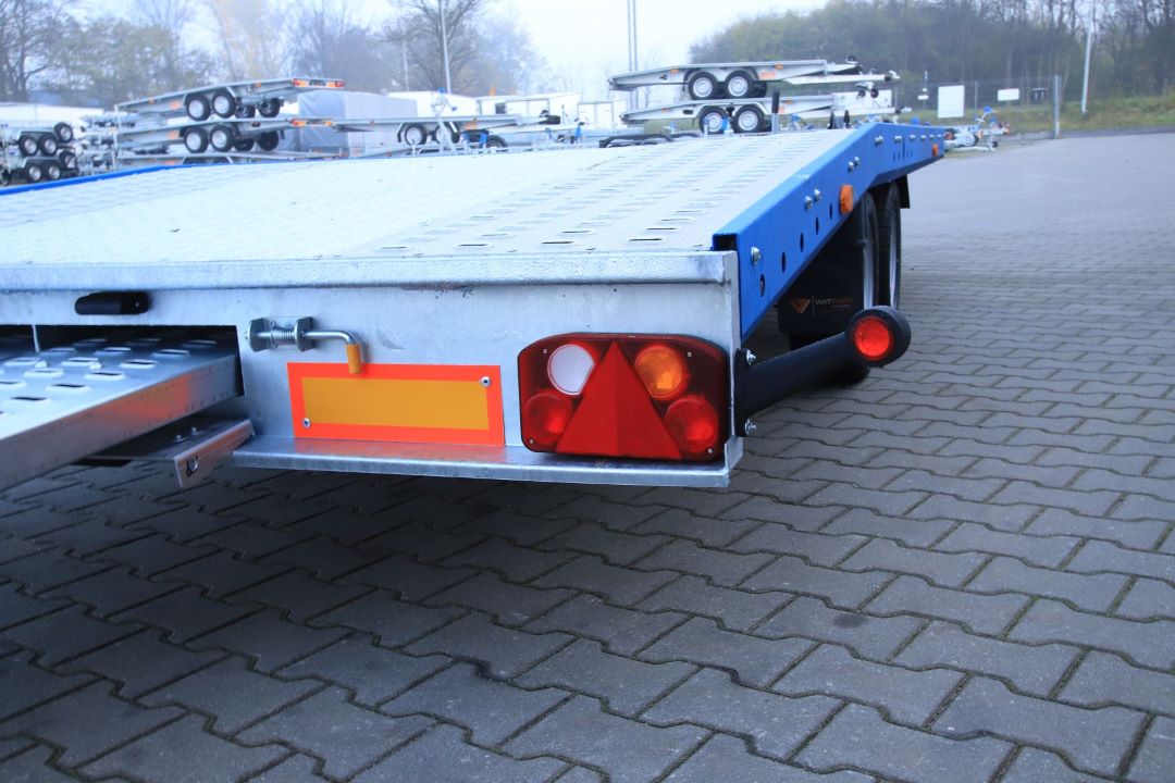 Niewiadów Jupiter NM 4.5 13C niebieska blenda - twin-axle car transporter, 450x195 cm, GVW 2700 kg - image 9