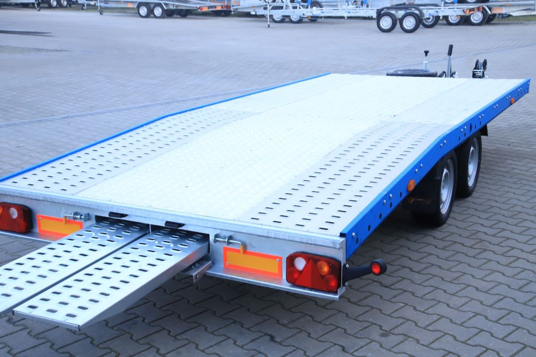 Niewiadów Jupiter NM 4.5 13C niebieska blenda - twin-axle car transporter, 450x195 cm, GVW 2700 kg - image 10