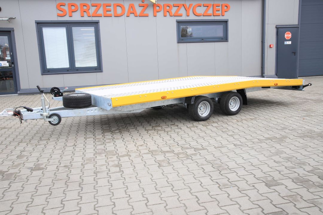 Niewiadów Jupiter NM 4.5 10C alu ryfel żółta blenda - zweiachsiger Autotransporter, 450x195 cm, zGG 2700 kg