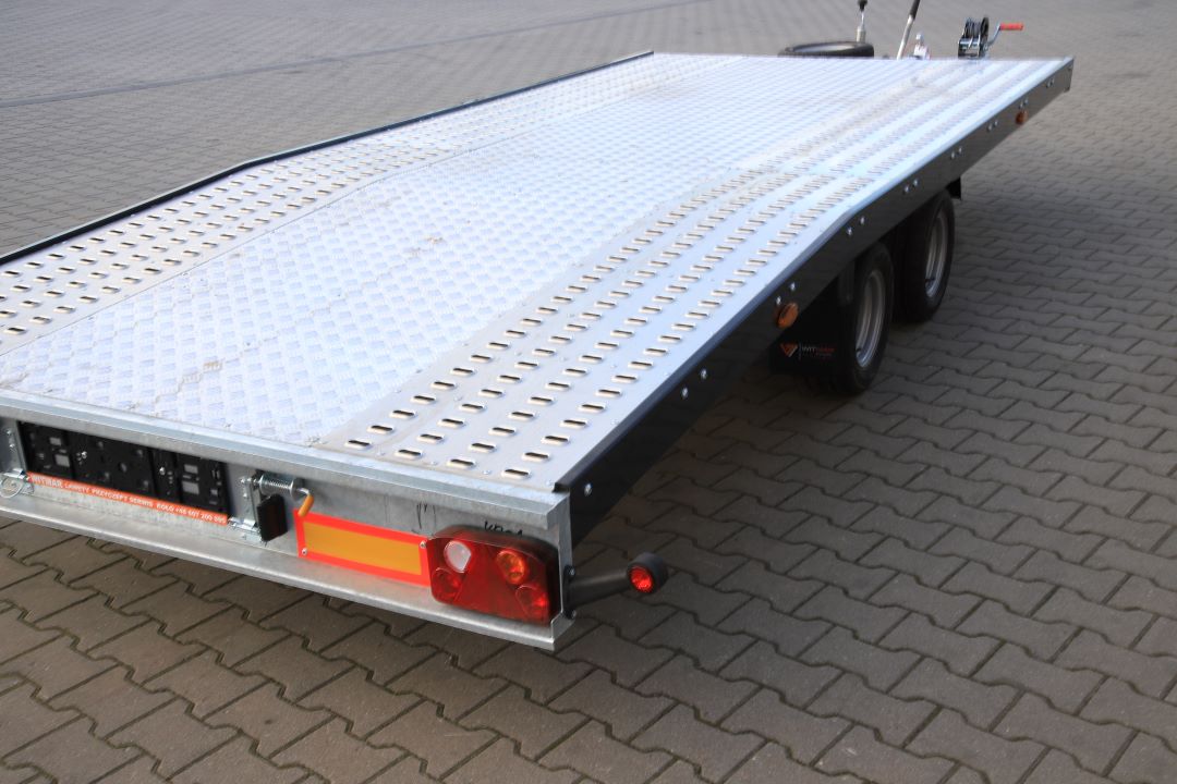 Niewiadów Jupiter NM 4.5 10C alu ryfel czarna blenda - twin-axle car transporter, 450x195 cm, GVW 2700 kg - image 7