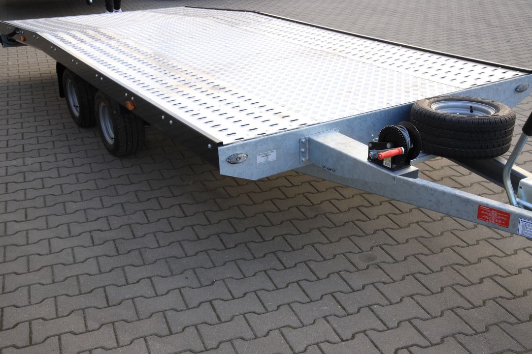 Niewiadów Jupiter NM 4.5 10C alu ryfel czarna blenda - twin-axle car transporter, 450x195 cm, GVW 2700 kg - image 2