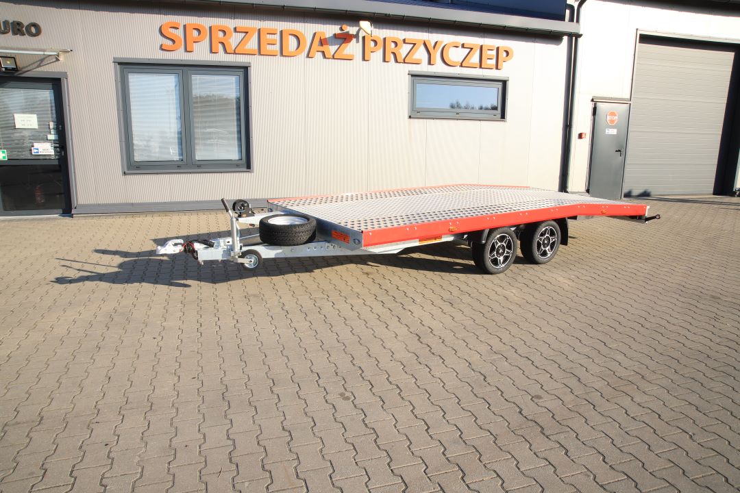 Niewiadów Jupiter NM 4.5 13C alu ryfel czerwona blenda alu felgi - zweiachsiger Autotransporter, 450x195 cm, zGG 2700 kg