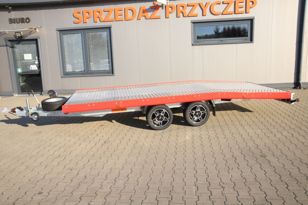 Niewiadów Jupiter NM 4.5 13C alu ryfel czerwona blenda alu felgi - twin-axle car transporter, 450x195 cm, GVW 2700 kg - image 5