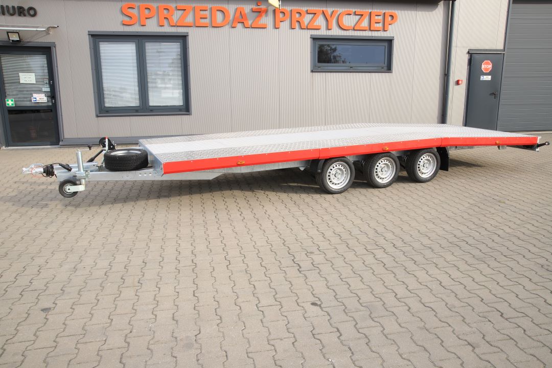 Niewiadów Jupiter NM 6.0 13C alu ryfel czerwona blenda - dreiachsiger Autotransporter, 600x210 cm, zGG 3500 kg