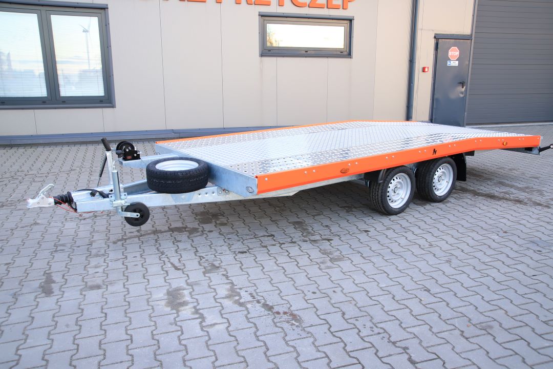 Niewiadów Jupiter NM 4.5 13C alu ryfel pomarańczowa blenda - zweiachsiger Autotransporter, 450x195 cm, zGG 2700 kg