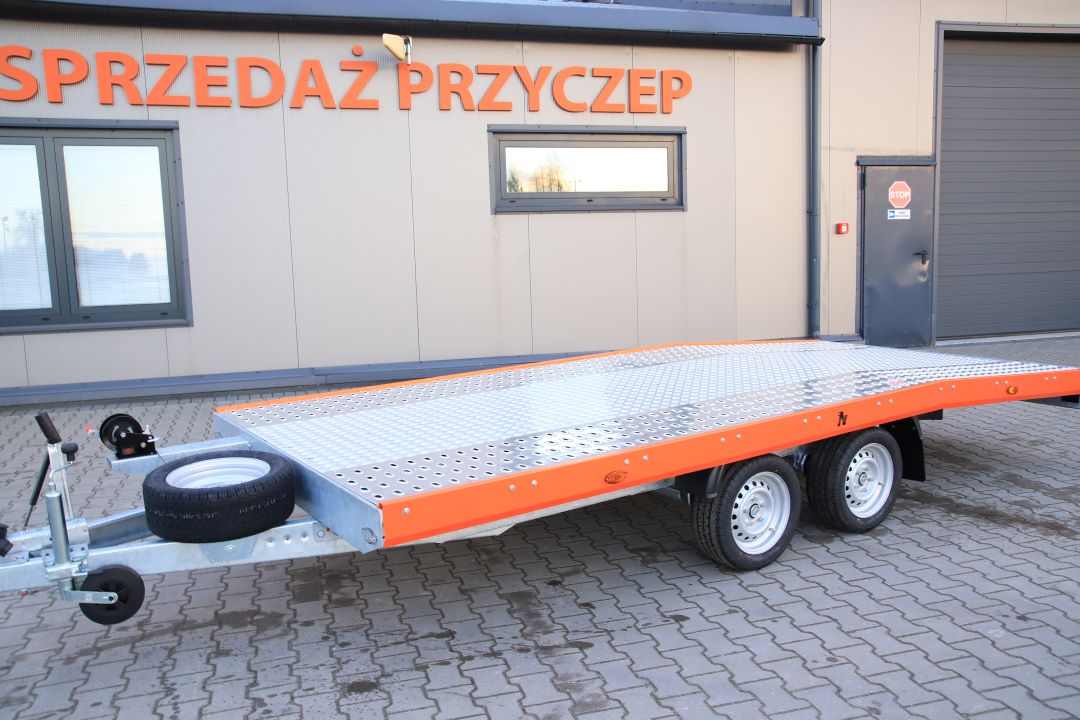 Niewiadów Jupiter NM 4.5 13C alu ryfel pomarańczowa blenda - twin-axle car transporter, 450x195 cm, GVW 2700 kg - image 5