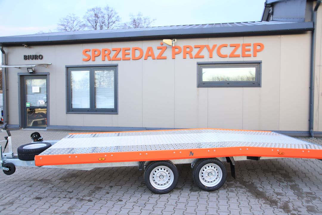 Niewiadów Jupiter NM 4.5 13C alu ryfel pomarańczowa blenda - twin-axle car transporter, 450x195 cm, GVW 2700 kg - image 6