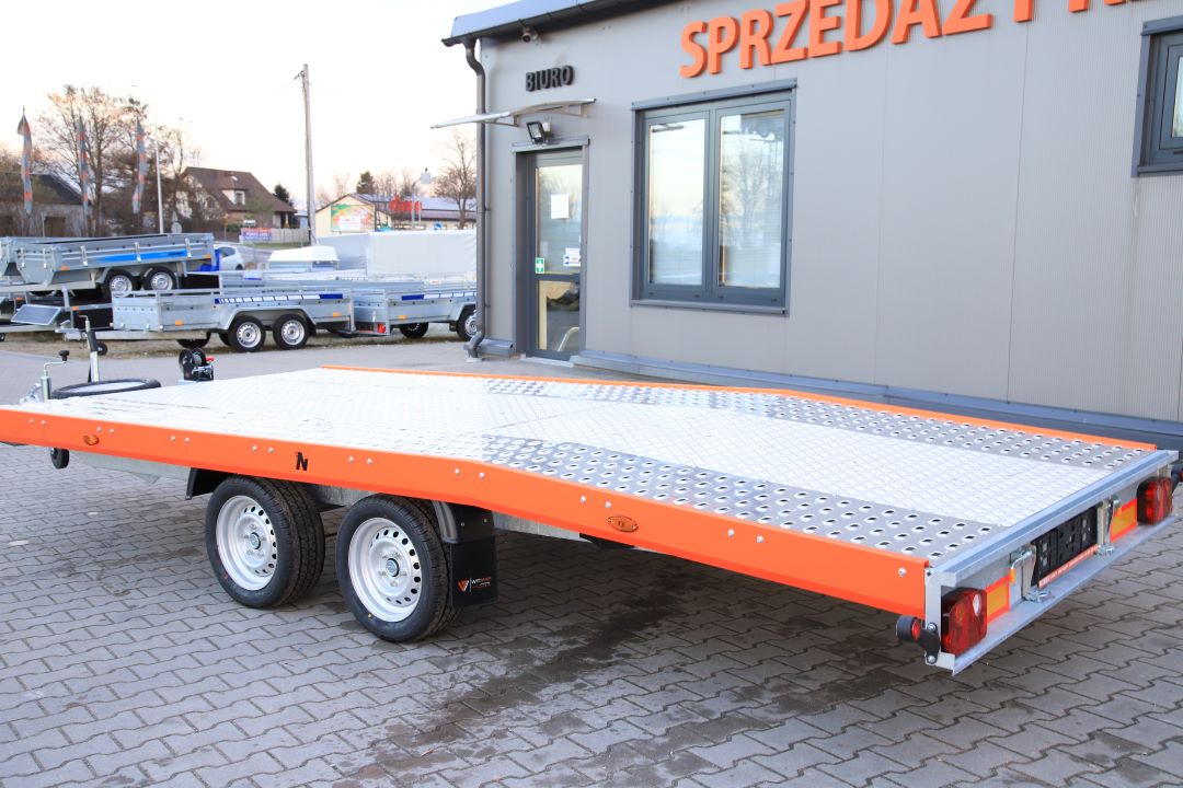 Niewiadów Jupiter NM 4.5 13C alu ryfel pomarańczowa blenda - twin-axle car transporter, 450x195 cm, GVW 2700 kg - image 8
