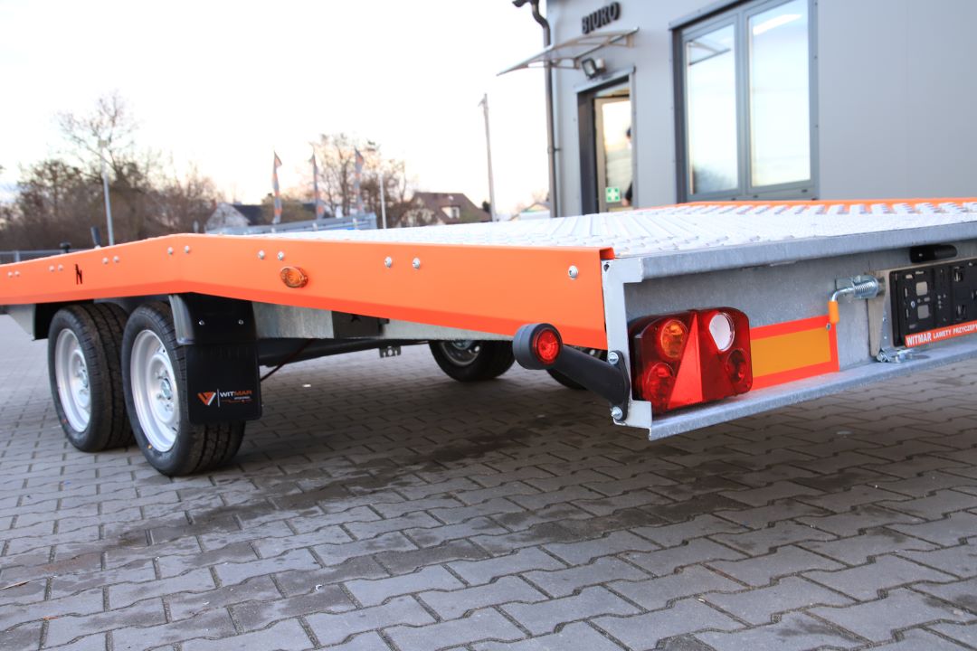 Niewiadów Jupiter NM 4.5 13C alu ryfel pomarańczowa blenda - twin-axle car transporter, 450x195 cm, GVW 2700 kg - image 9