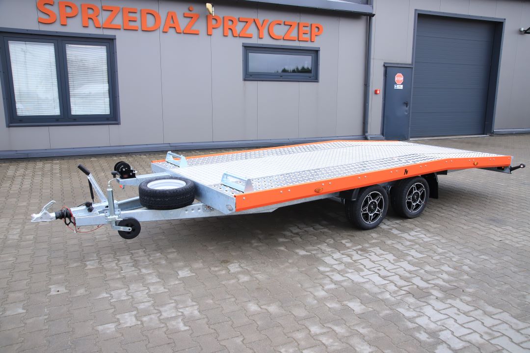Niewiadów Jupiter NM 4.5 13C alu ryfel pomarańczowa blenda alu felgi - zweiachsiger Autotransporter, 450x195 cm, zGG 2700 kg