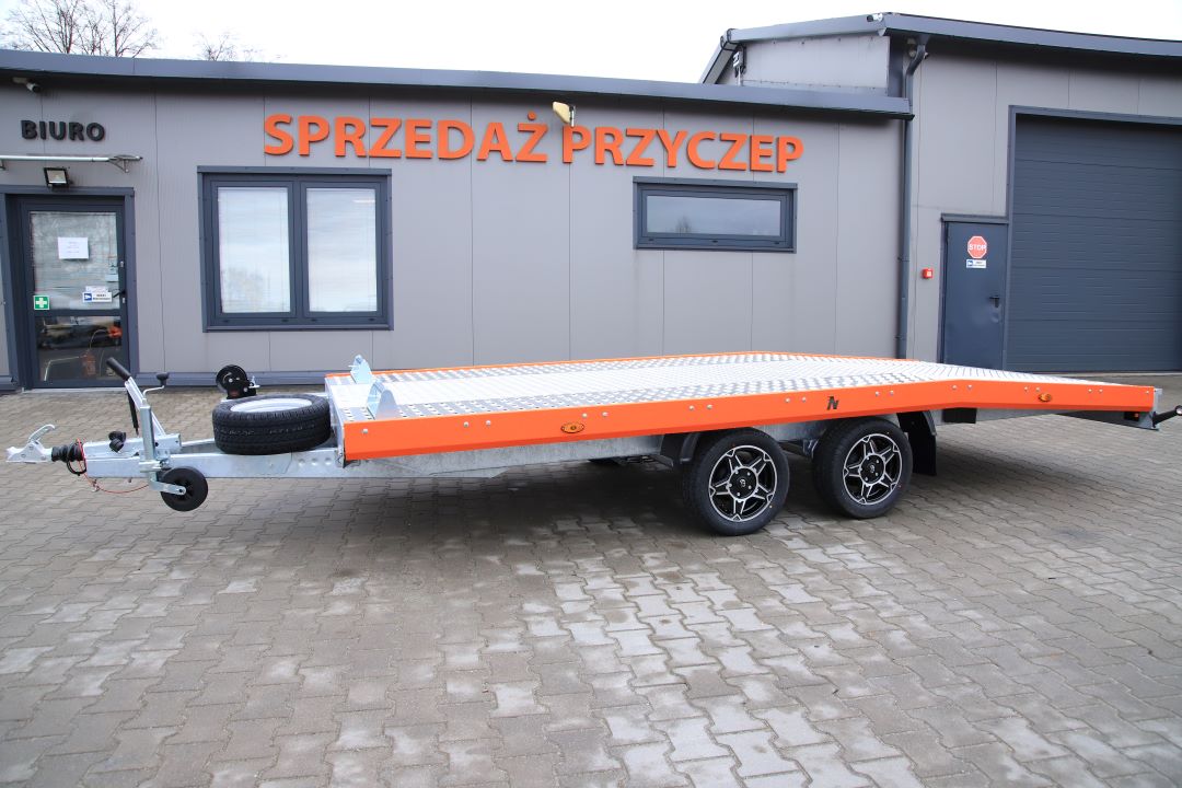 Niewiadów Jupiter NM 4.5 13C alu ryfel pomarańczowa blenda alu felgi - twin-axle car transporter, 450x195 cm, GVW 2700 kg - image 5