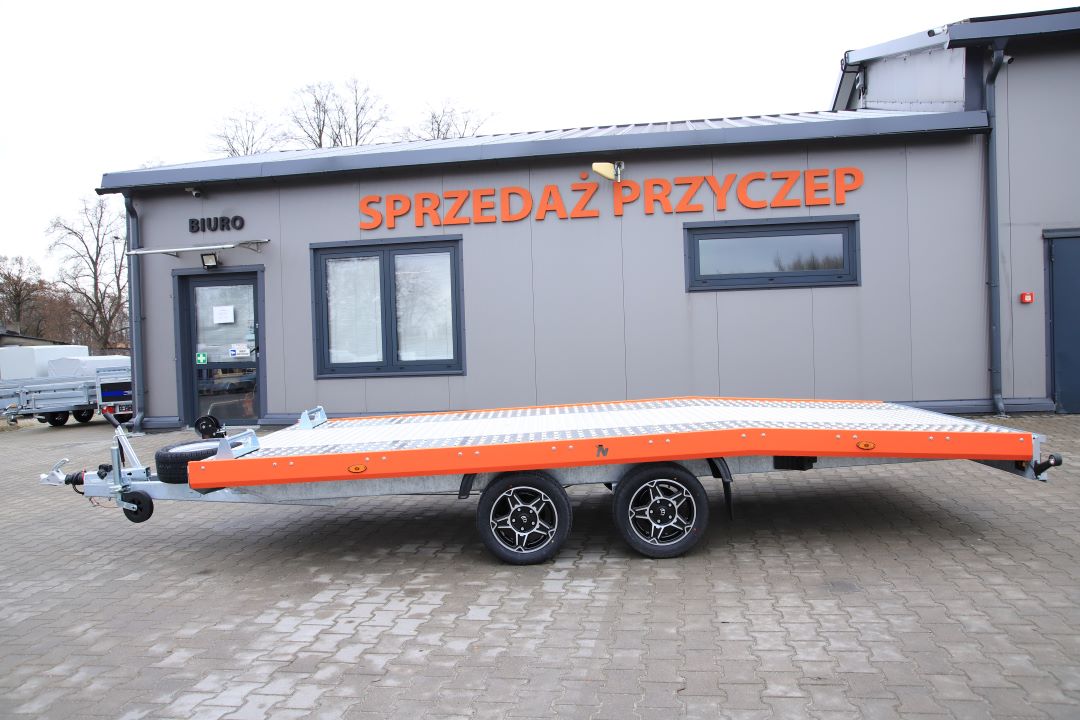 Niewiadów Jupiter NM 4.5 13C alu ryfel pomarańczowa blenda alu felgi - twin-axle car transporter, 450x195 cm, GVW 2700 kg - image 6