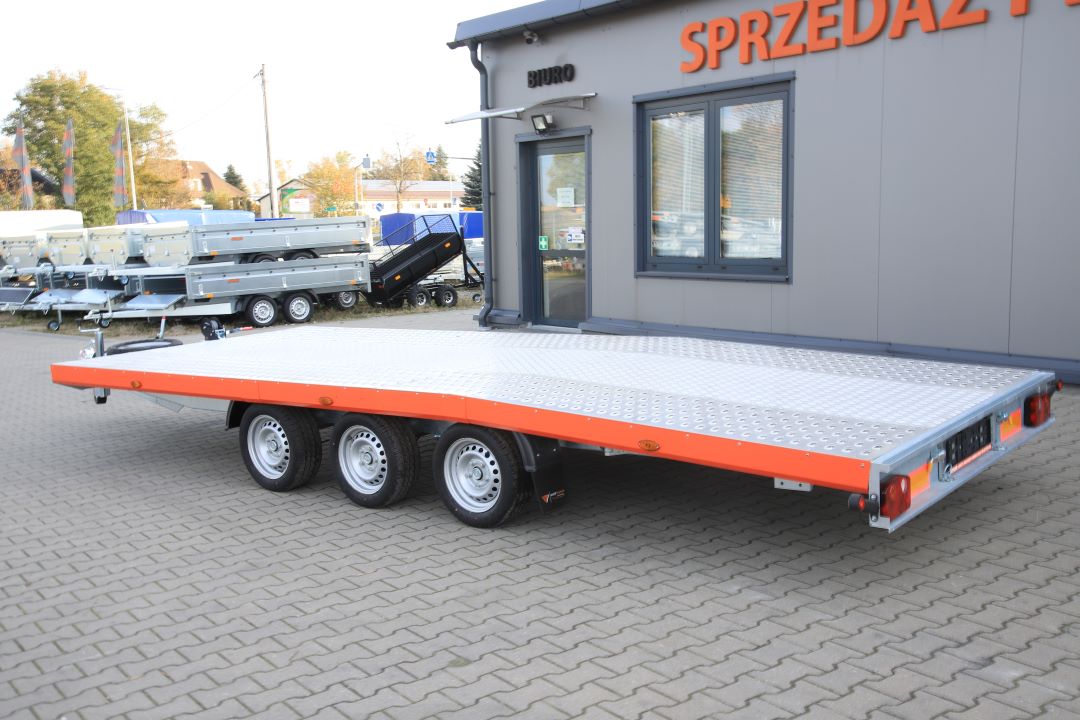 Niewiadów Jupiter NM 5 13C alu ryfel pomarańczowa blenda - three-axle car transporter, 550x210 cm, GVW 3500 kg - image 6