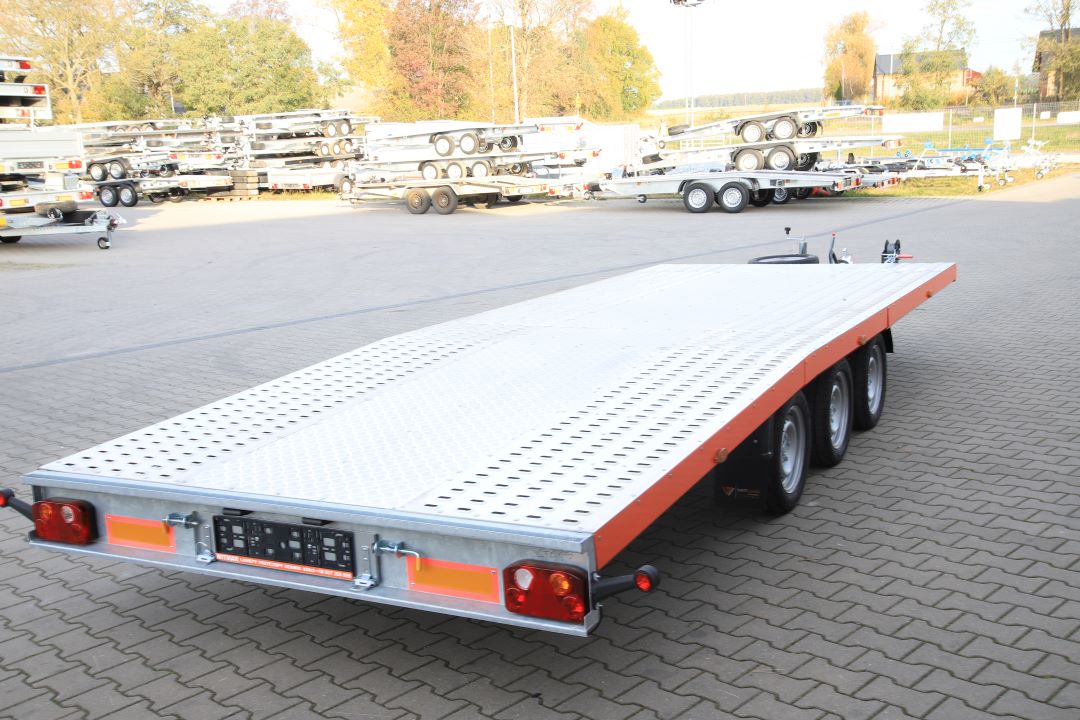 Niewiadów Jupiter NM 5 13C alu ryfel pomarańczowa blenda - three-axle car transporter, 550x210 cm, GVW 3500 kg - image 8