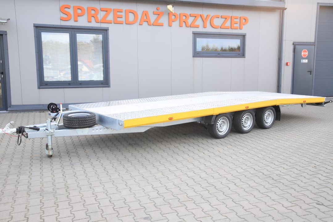 Niewiadów Jupiter NM 5 13C alu ryfel żółta blenda - dreiachsiger Autotransporter, 550x210 cm, zGG 3500 kg