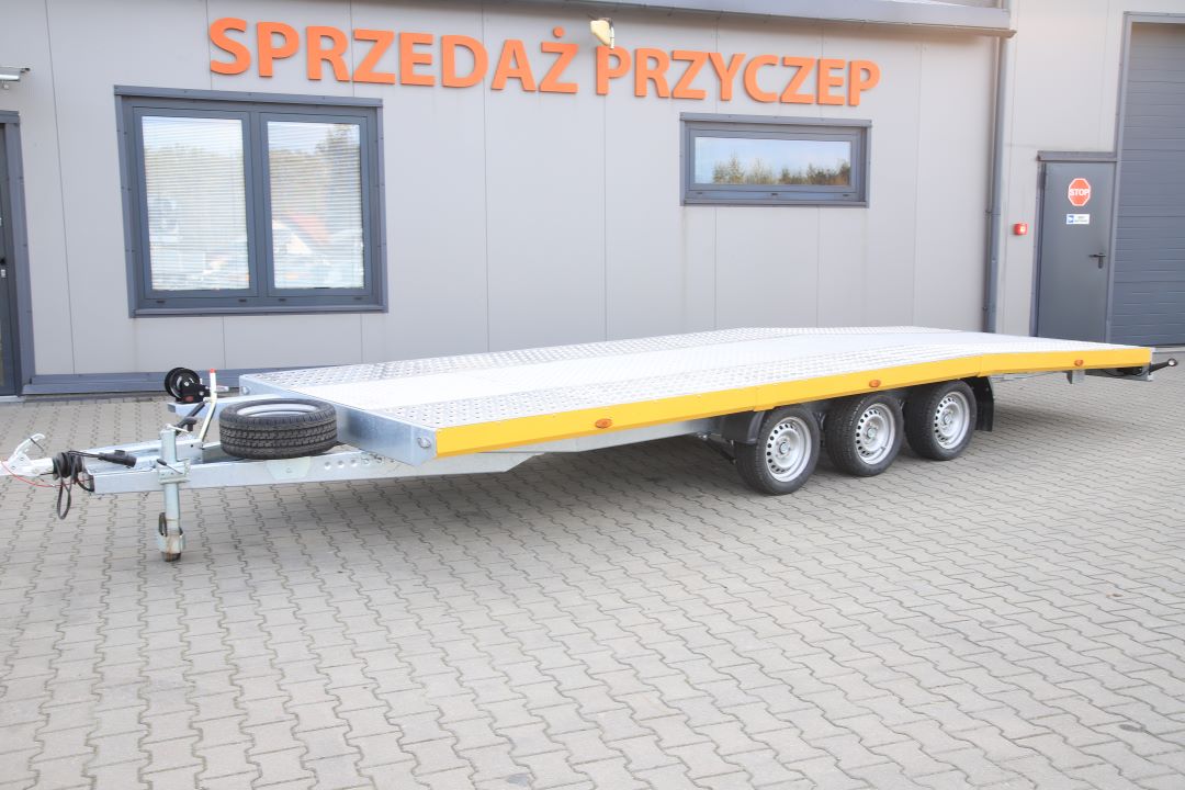Niewiadów Jupiter NM 6 13C alu ryfel żółta blenda - dreiachsiger Autotransporter, 600x210 cm, zGG 3500 kg