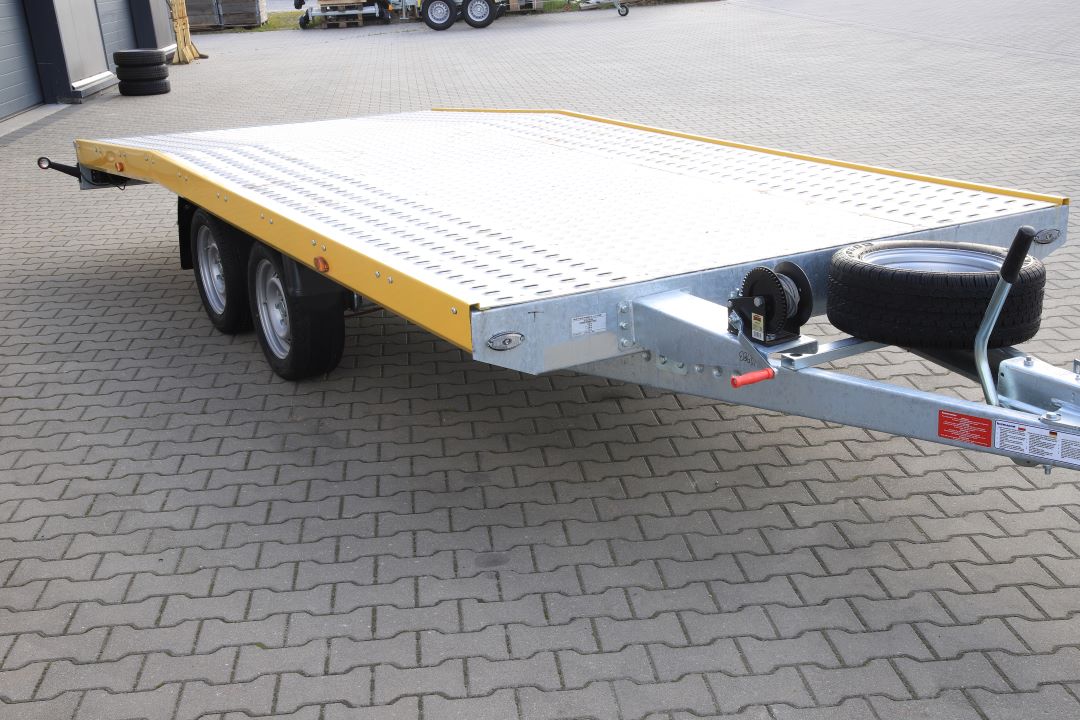 Niewiadów Jupiter NM 4.5 13C alu ryfel żółta blenda - zweiachsiger Autotransporter, 450x195 cm, zGG 2700 kg - Bild 5