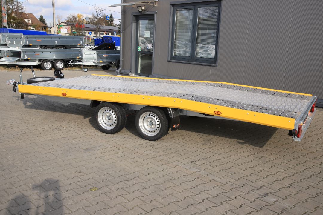 Niewiadów Jupiter NM 4.5 13C alu ryfel żółta blenda - zweiachsiger Autotransporter, 450x195 cm, zGG 2700 kg - Bild 9
