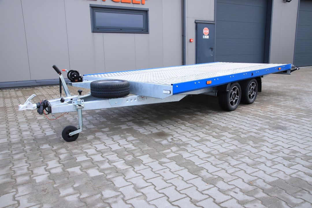 Niewiadów Mars NM 4.5 13C alu ryfel niebieska blenda alu felgi - zweiachsiger Autotransporter, 450x195 cm, zGG 2700 kg