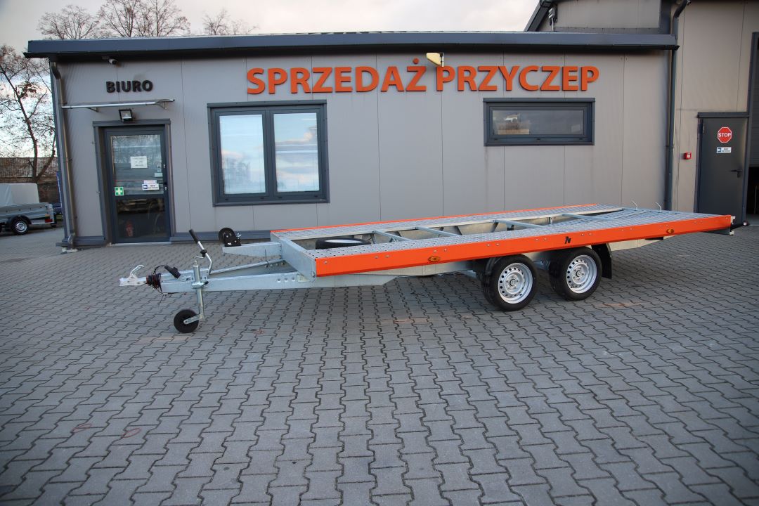Niewiadów Mars NM 4.5 13C pomarańczowa blenda - zweiachsiger Autotransporter, 450x195 cm, zGG 2700 kg