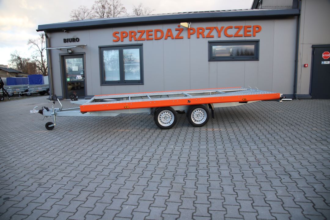 Niewiadów Mars NM 4.5 13C pomarańczowa blenda - zweiachsiger Autotransporter, 450x195 cm, zGG 2700 kg - Bild 3