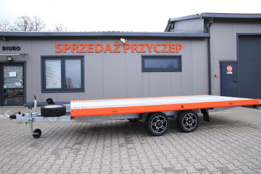 Niewiadów Mars NM 4.5 13C alu ryfel pomarańczowa blenda alu felgi - twin-axle car transporter, 450x195 cm, GVW 2700 kg - image 2