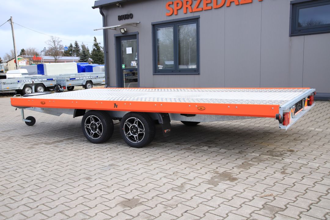 Niewiadów Mars NM 4.5 13C alu ryfel pomarańczowa blenda alu felgi - twin-axle car transporter, 450x195 cm, GVW 2700 kg - image 4