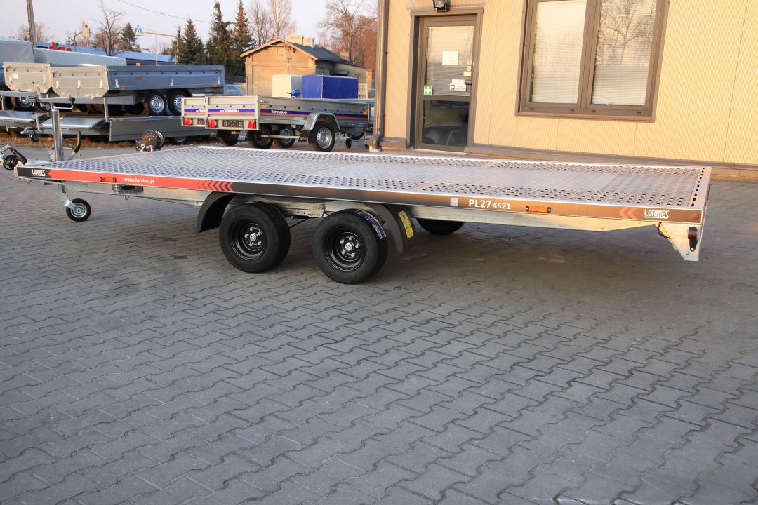 Lorries PL27-4521 uchylna alu ryfel - twin-axle car transporter, 450x210 cm, GVW 2700 kg - image 2