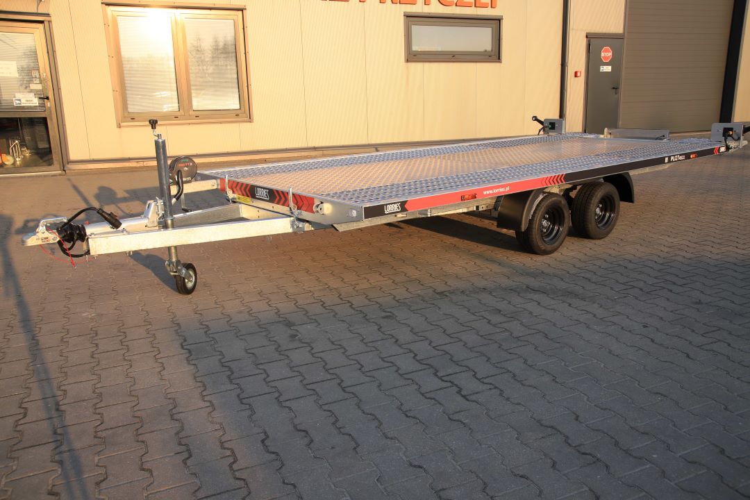 Lorries PLI27-4521 ze zintegrowanymi podjazdami uchylna alu ryfel - twin-axle car transporter, 450x210 cm, GVW 2700 kg - image 2