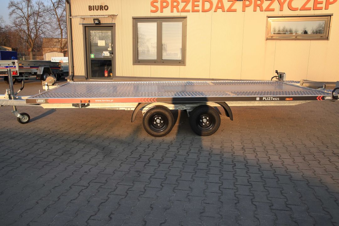 Lorries PLI27-4521 ze zintegrowanymi podjazdami uchylna alu ryfel - twin-axle car transporter, 450x210 cm, GVW 2700 kg - image 5