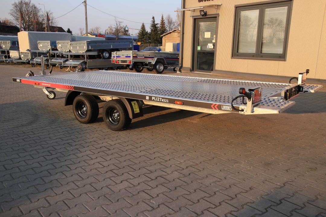 Lorries PLI27-4521 ze zintegrowanymi podjazdami uchylna alu ryfel - twin-axle car transporter, 450x210 cm, GVW 2700 kg - image 6