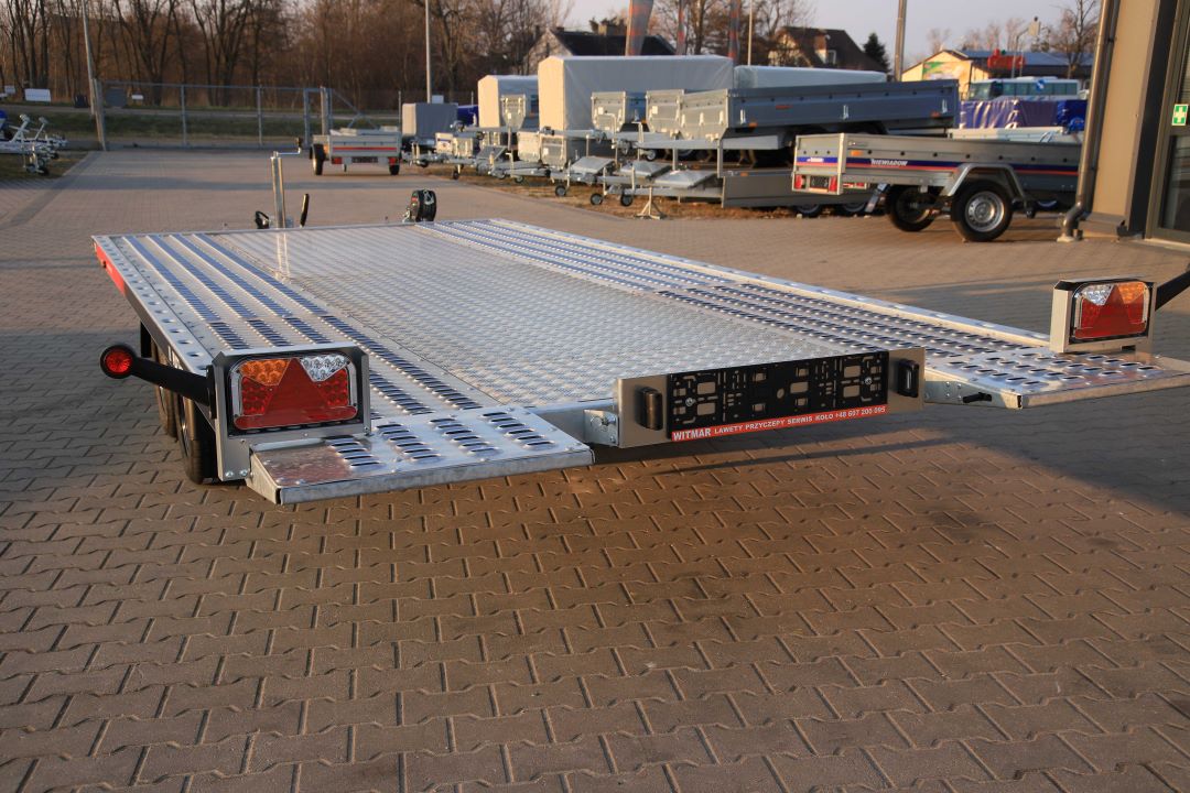 Lorries PLI27-4521 ze zintegrowanymi podjazdami uchylna alu ryfel - twin-axle car transporter, 450x210 cm, GVW 2700 kg - image 7