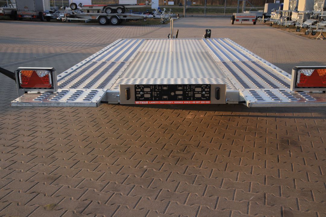 Lorries PLI27-4521 ze zintegrowanymi podjazdami uchylna alu ryfel - twin-axle car transporter, 450x210 cm, GVW 2700 kg - image 8