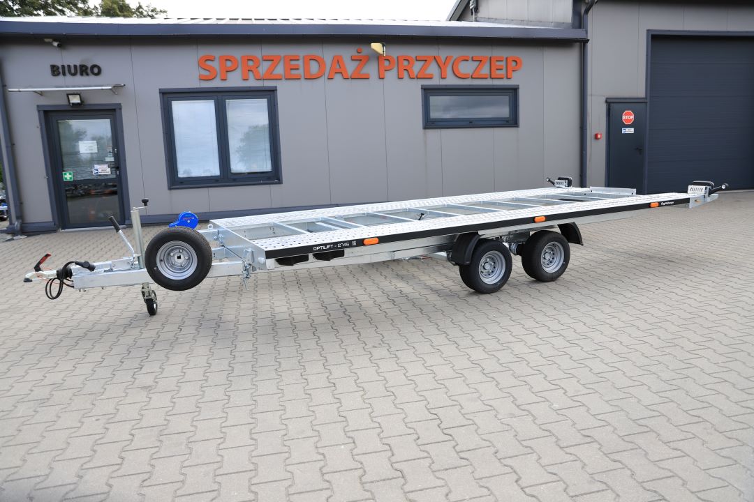 Balhanger OPTILIFT 2745 uchylna full LED - zweiachsiger Autotransporter, 450x210 cm, zGG 2700 kg