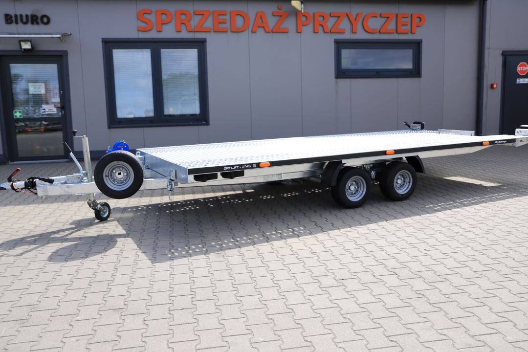 Balhanger OPTILIFT 2745 uchylna alu ryfel full LED ID216 - zweiachsiger Autotransporter, 450x210 cm, zGG 2700 kg