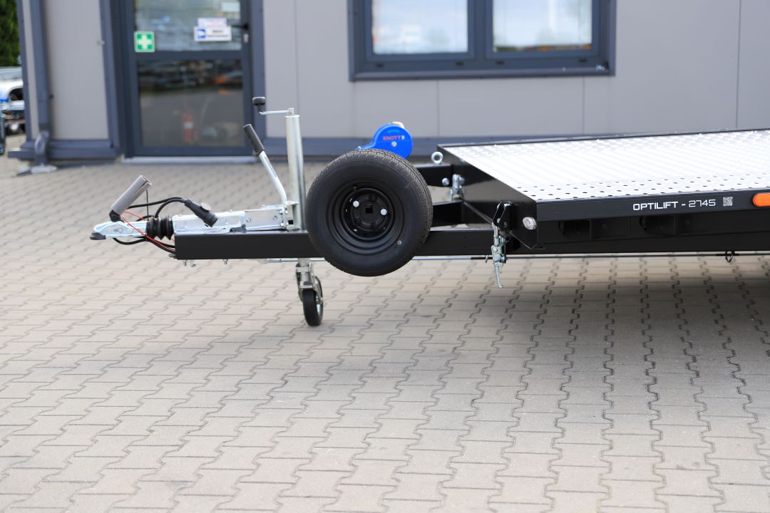 Balhanger OPTILIFT 2745 uchylna alu ryfel full LED ID217 - twin-axle car transporter, 450x210 cm, GVW 2700 kg - image 2