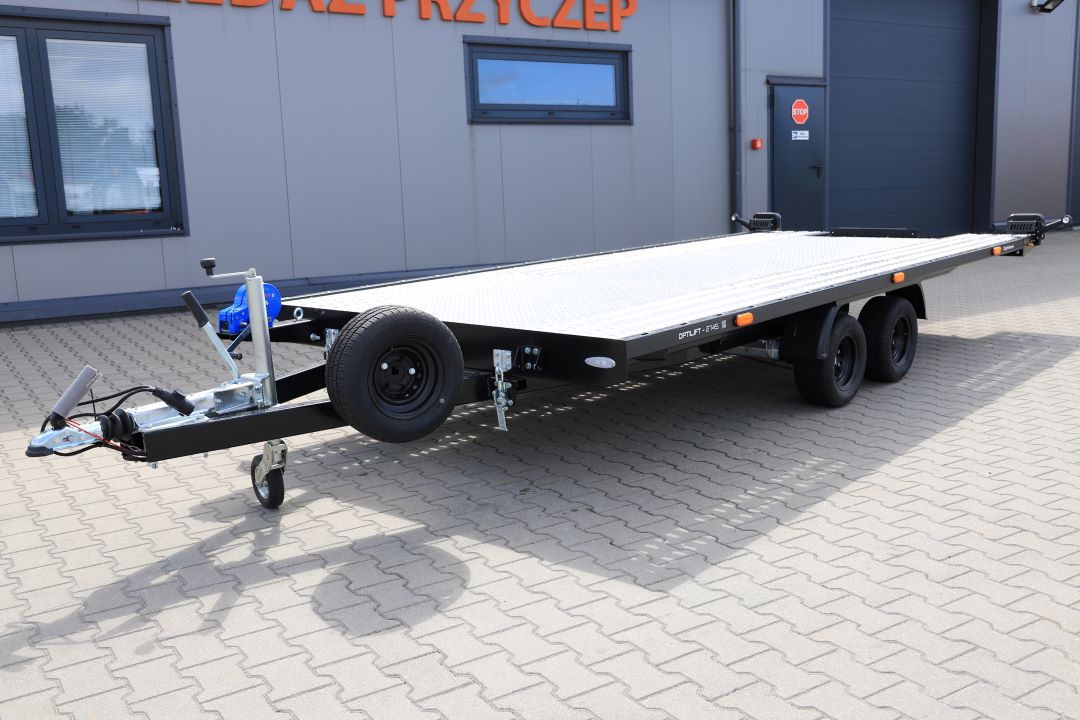 Balhanger OPTILIFT 2745 uchylna alu ryfel full LED ID217 - twin-axle car transporter, 450x210 cm, GVW 2700 kg - image 4