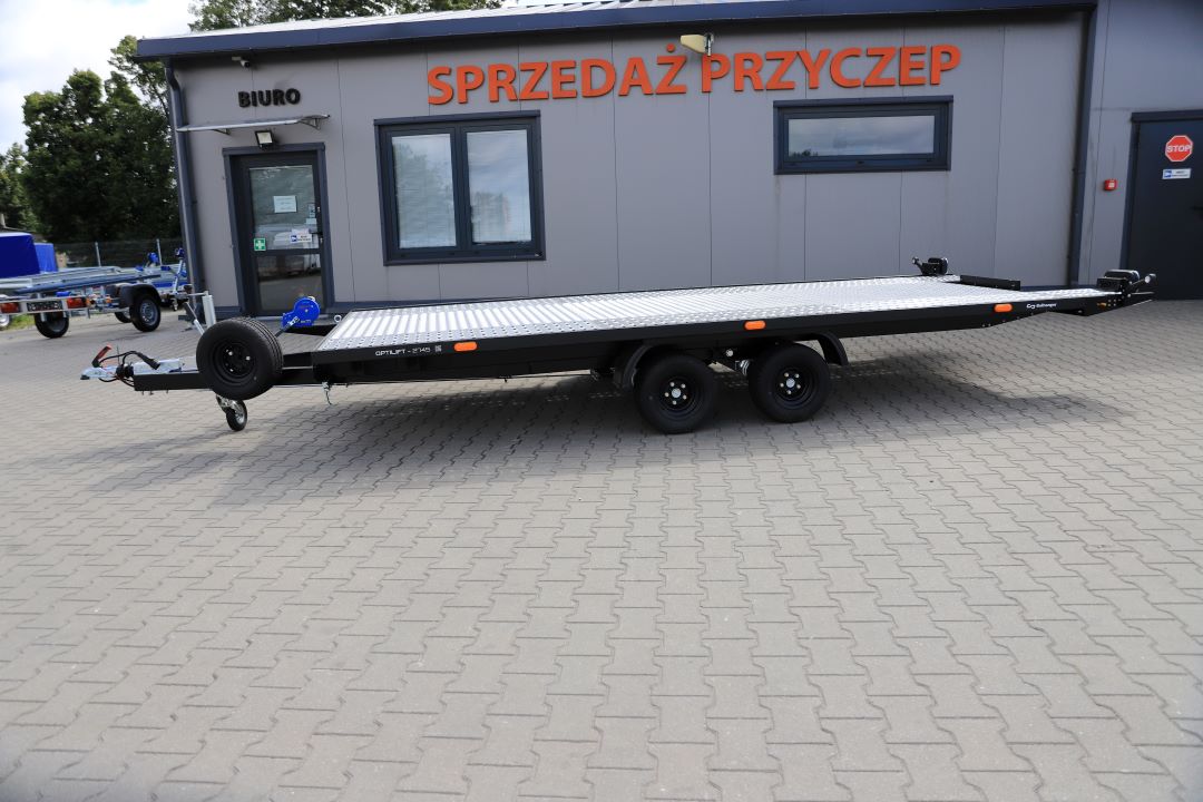 Balhanger OPTILIFT 2745 uchylna alu ryfel full LED ID217 - twin-axle car transporter, 450x210 cm, GVW 2700 kg - image 7
