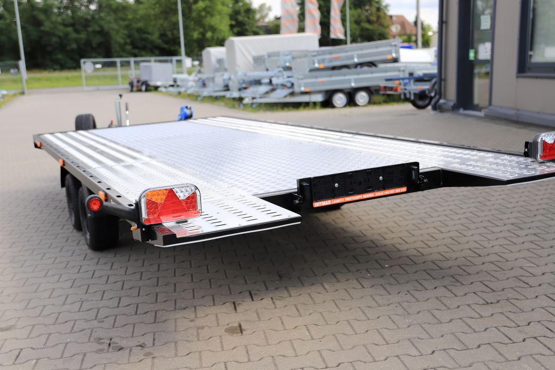 Balhanger OPTILIFT 2745 uchylna alu ryfel full LED ID217 - twin-axle car transporter, 450x210 cm, GVW 2700 kg - image 9