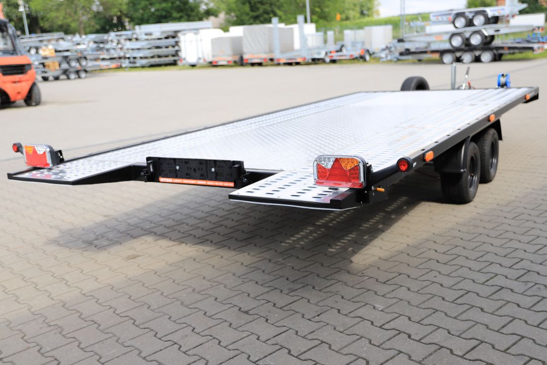 Balhanger OPTILIFT 2745 uchylna alu ryfel full LED ID217 - twin-axle car transporter, 450x210 cm, GVW 2700 kg - image 10