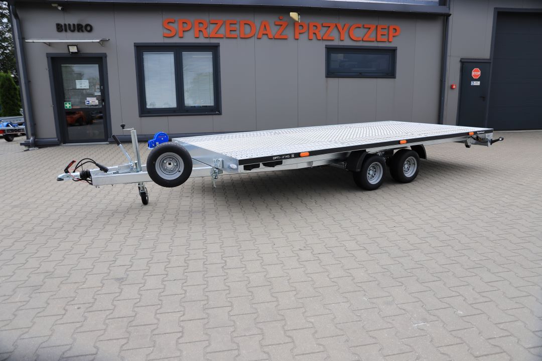 Balhanger OPTI 2745 z podjazdami uchylna alu ryfel - zweiachsiger Autotransporter, 450x210 cm, zGG 2700 kg