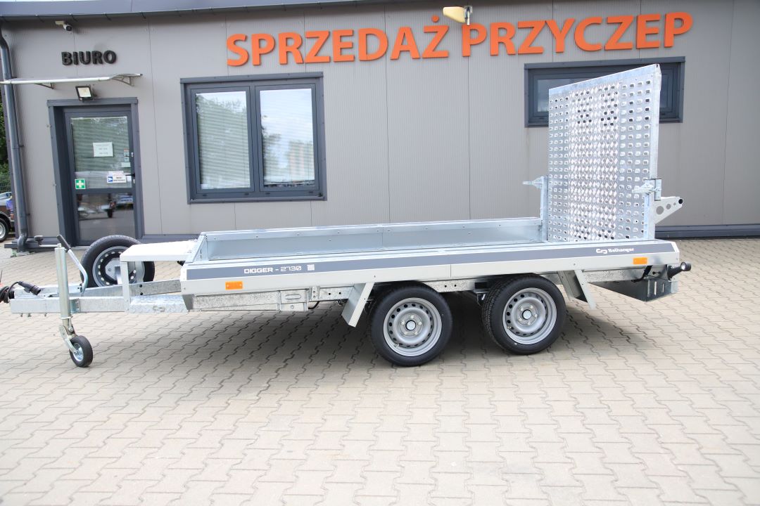 Balhanger DIGGER 2730 z trapem wjazdowym – przyczepa pod minikoparkę, 300x155 cm, DMC 2700 kg - zdjęcie 6
